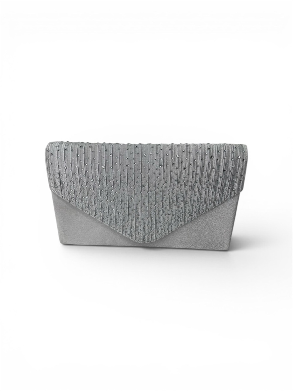 Formal Evening Clutch Purse Bag. Color Silver. NEW!